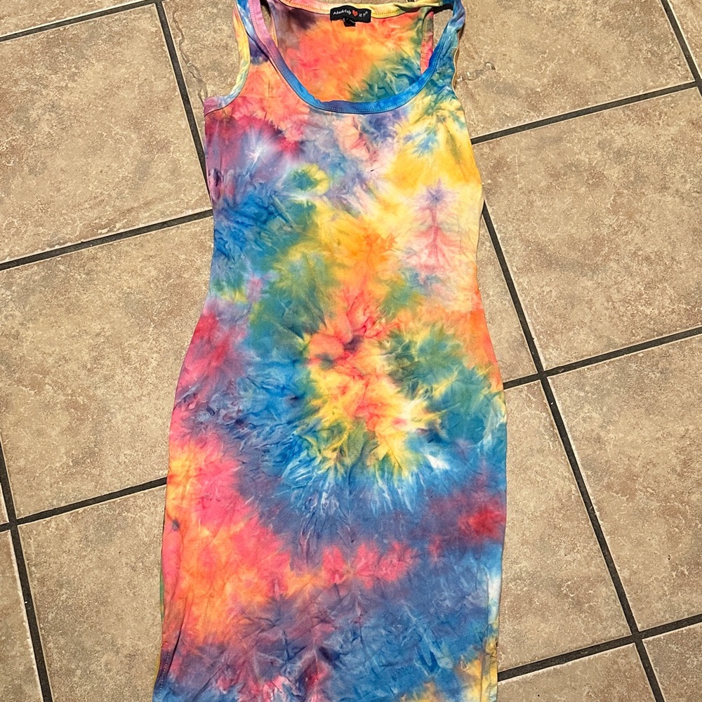 Colorful Tie-Dye Midi Dress